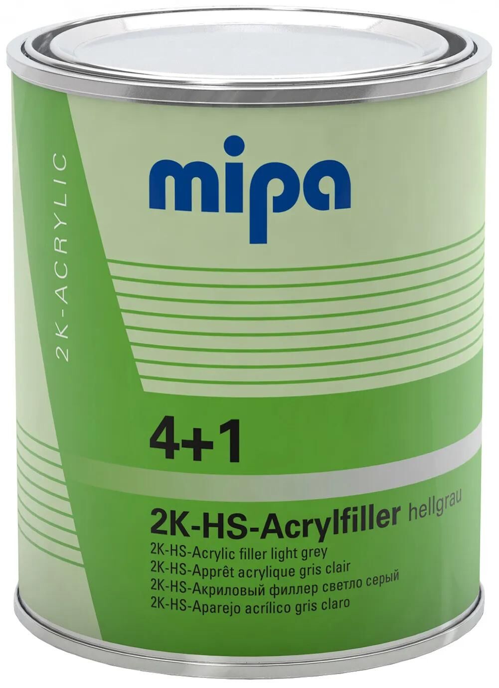 Mipa filler for primer 4+1 acrylic filler hs 4+1 acrylic filter hs 1l light gray